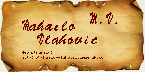 Mahailo Vlahović vizit kartica